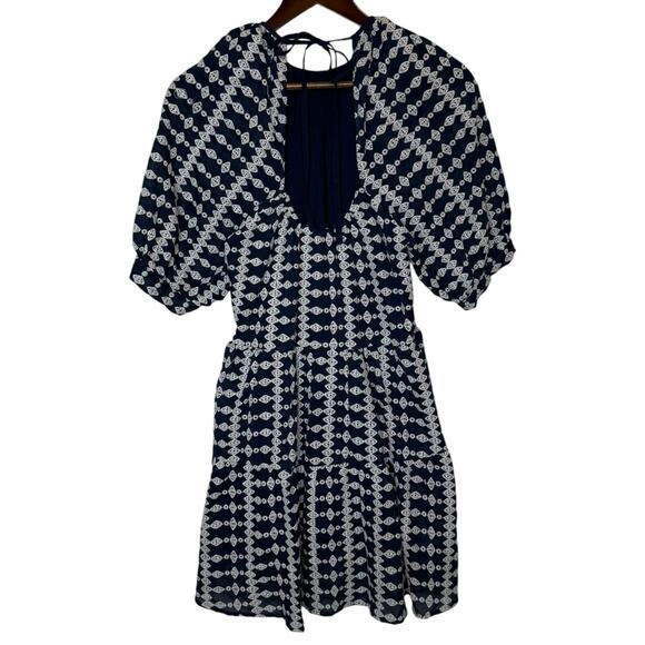 Maje Ridol Embroidered Organza-Voile Mini Dress Puff Sleeve EU 34 / US XS - Picture 4 of 8